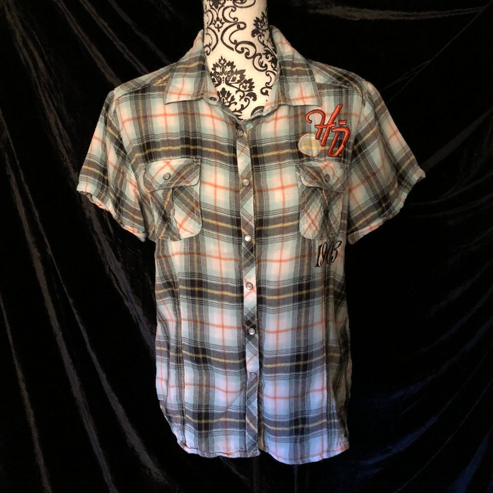 Harley-Davidson snap-down short-sleeved shirt